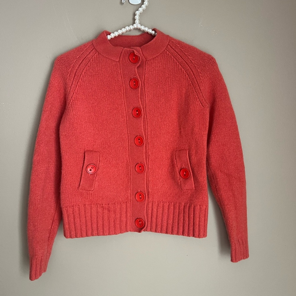 Allen B. By Allen Schwartz orange girls Cardigan
